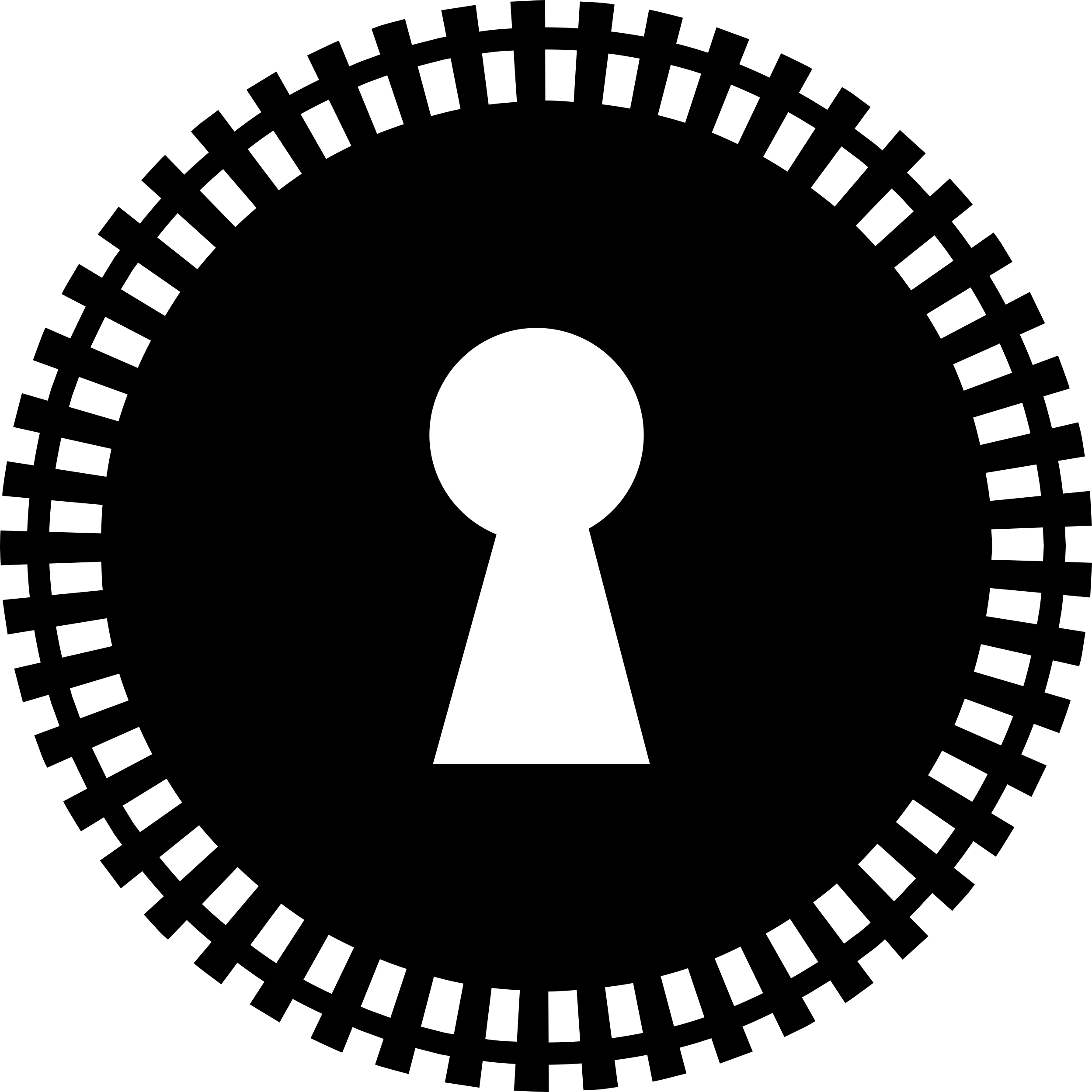 Keyhole In A Circle Outline Svg File Free Vectors
